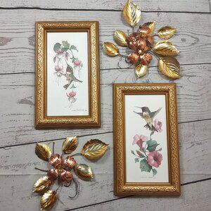 Hummingbird Art Print Carolyn Shores Wright And Home Interiors Metal Wall Flower